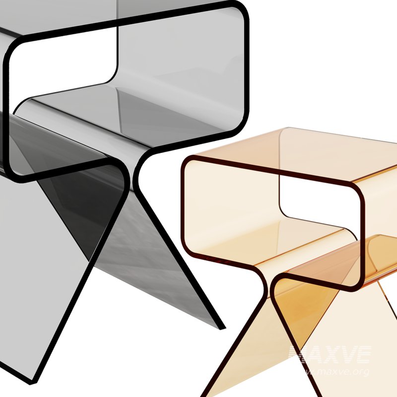 Coffee table Acrylic Nightstand Side Table by Solaround - Image 2