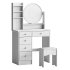 Ensemble coiffeuse avec tabouret et miroir Willodine - Thumbnail 13