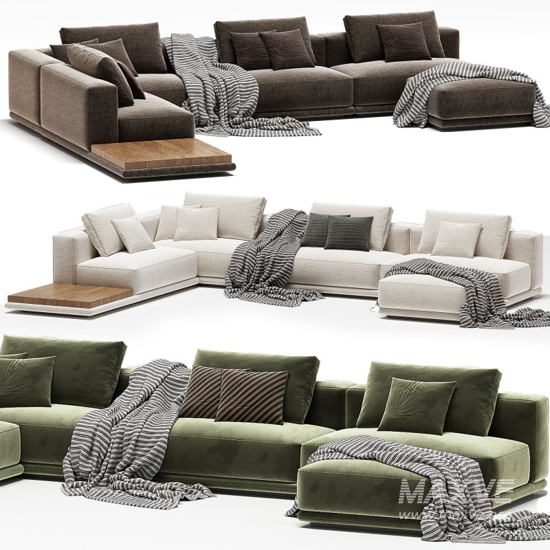 Movie Night 4 Piece Modular Sectional Open - Image 4