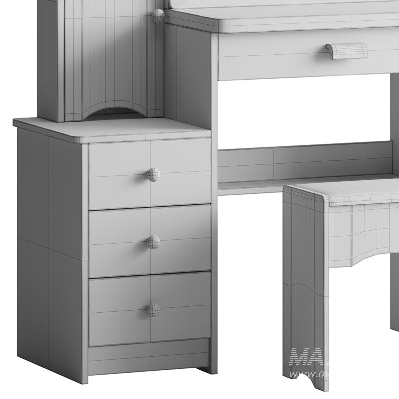 Ensemble coiffeuse et tabouret Vinush - Image 14