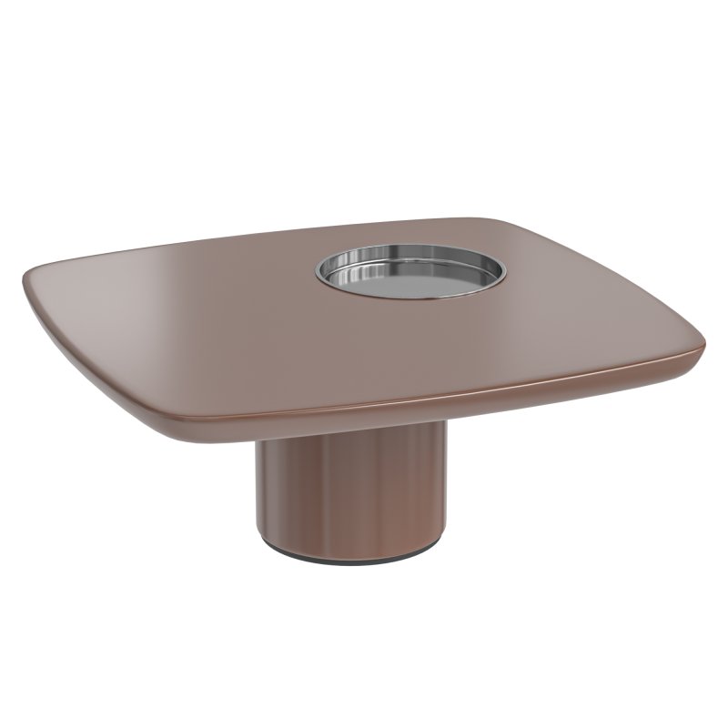 Modern Living Room Black and Gold Oversized Wooden Coffee Table Set of 3 for Home - Image 3