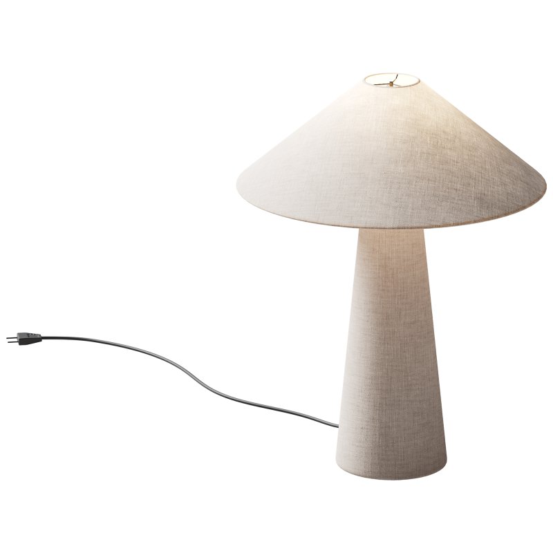 Grote tafellamp Ilena van linnen - Image 5