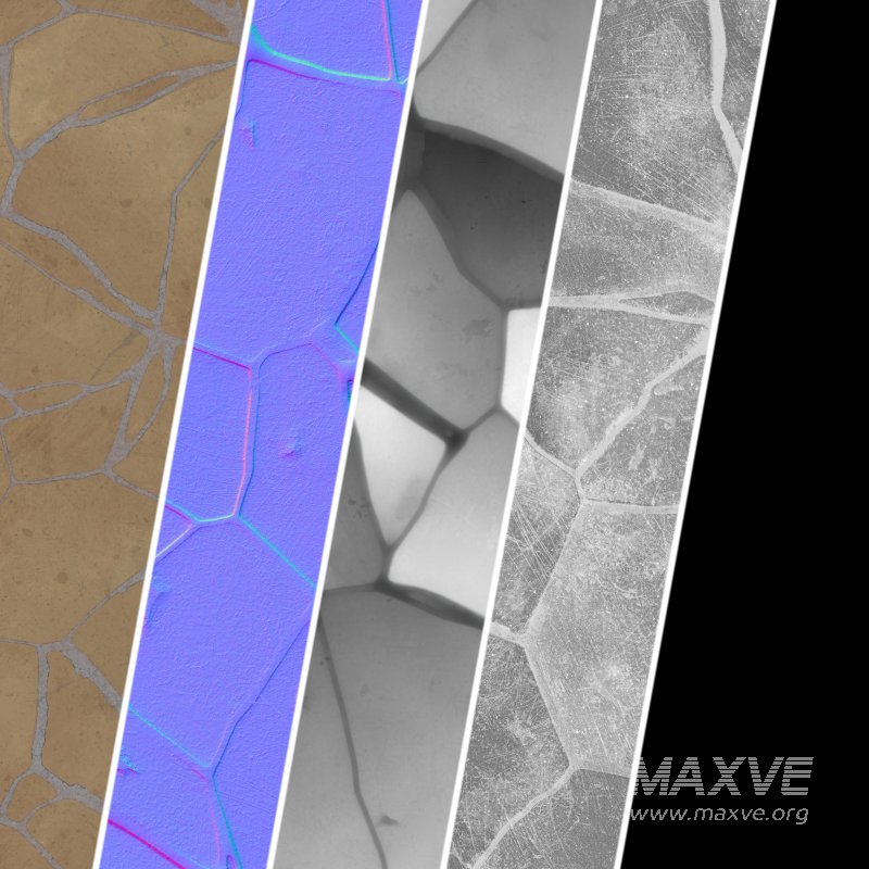 Stone Wall Materials 02- Brush Rock | Sbsar Pbr 4k Seamless - Image 3