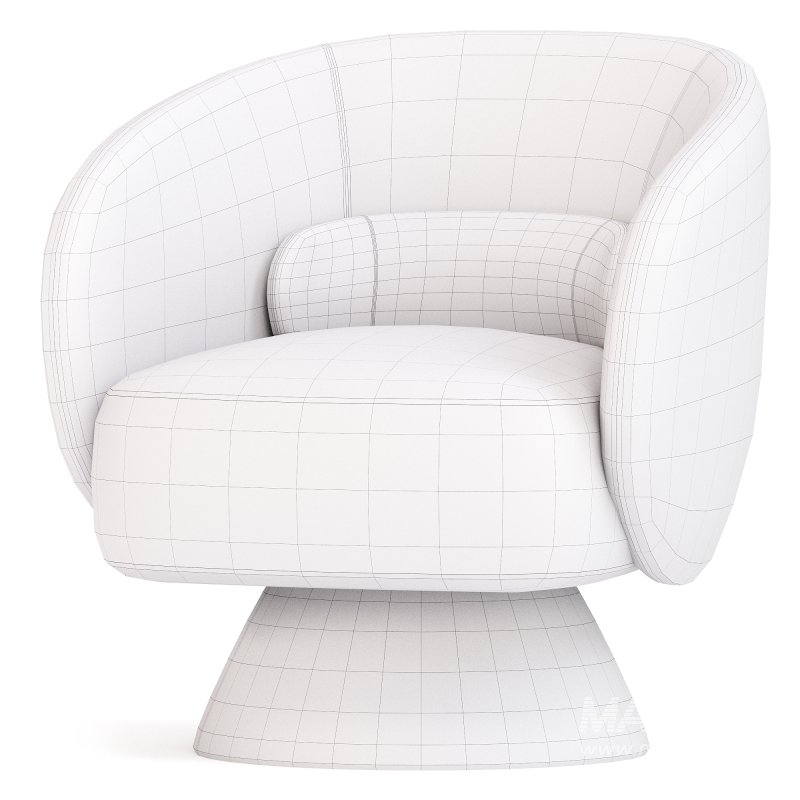 Saboor Upholstered Swivel Barrel Chair - Image 1