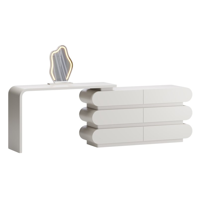 Modern Extendable Storage Vanity Table - Image 1