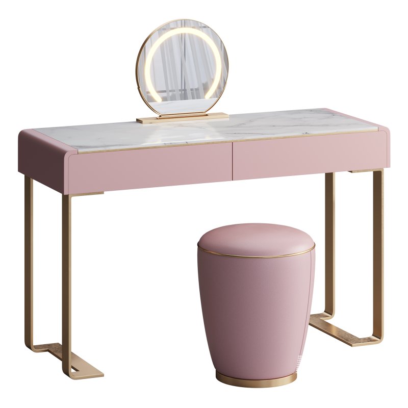 Beige and Gold solid wood Vanity set - Image 2