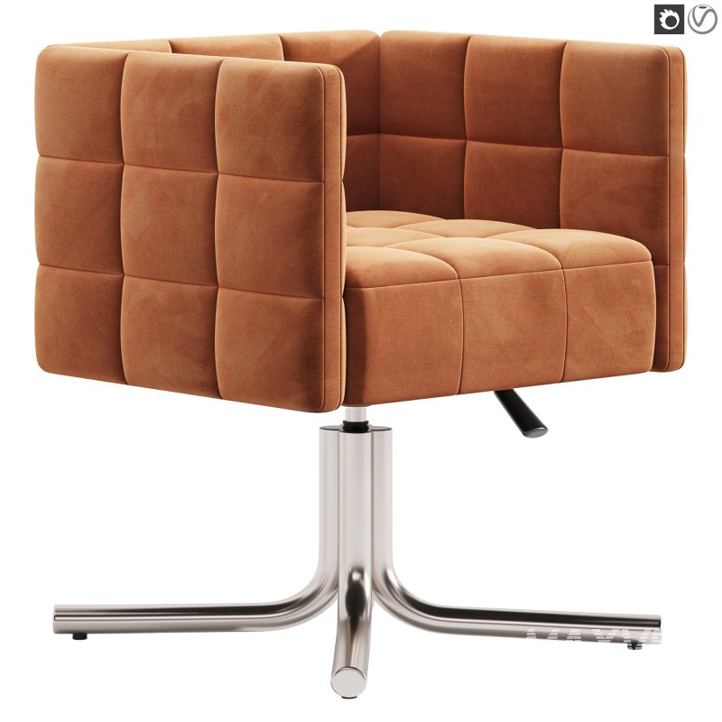 Matrice Green Leather Office Chair - Image 3