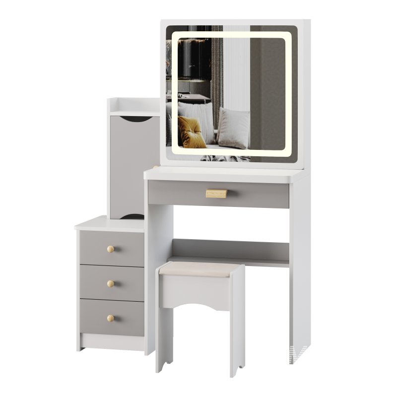 Ensemble coiffeuse et tabouret Vinush - Image 8