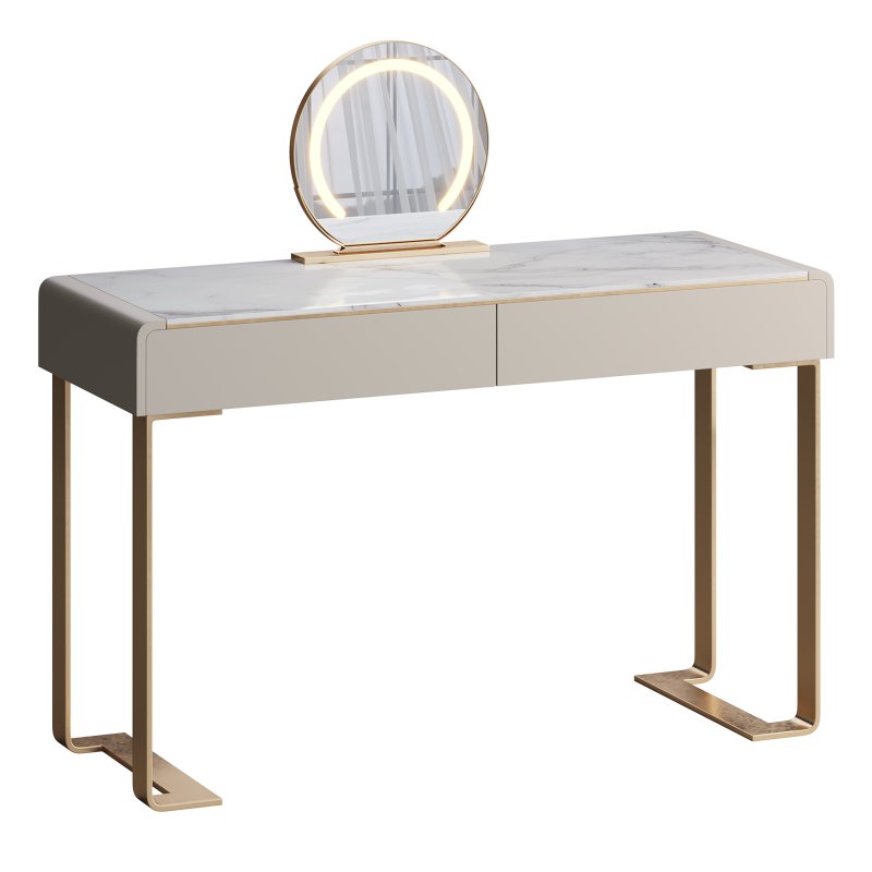 Beige and Gold solid wood Vanity set - Image 1