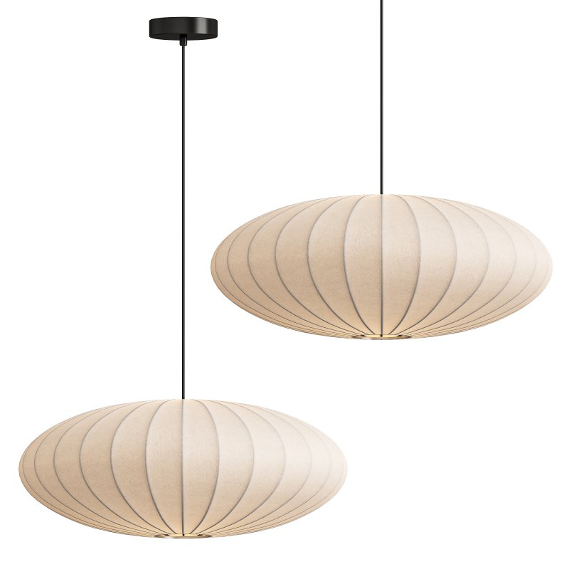 Japanese Silk Pendant Light - Image 3