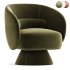 Saboor Upholstered Swivel Barrel Chair - Thumbnail 5
