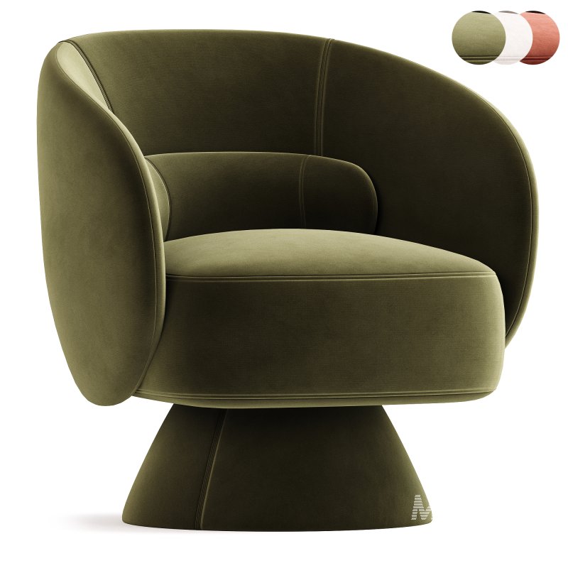 Saboor Upholstered Swivel Barrel Chair - Image 5