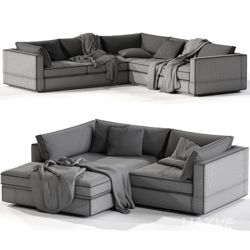 Oceanside Deep 2 Piece Left Arm Bumper Sectional Sofa - Image 7
