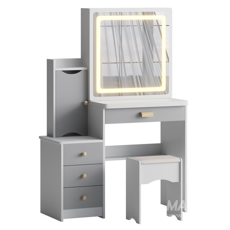 Ensemble coiffeuse et tabouret Vinush - Image 9