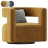 Restoration Hardware Drew Curved Swivel Chair RH - Thumbnail 5