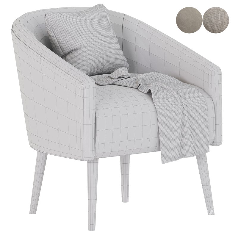 curved nest armchair - Image 1