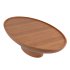 Oval Light Brown Oak Wood Coffee Table - Thumbnail 3