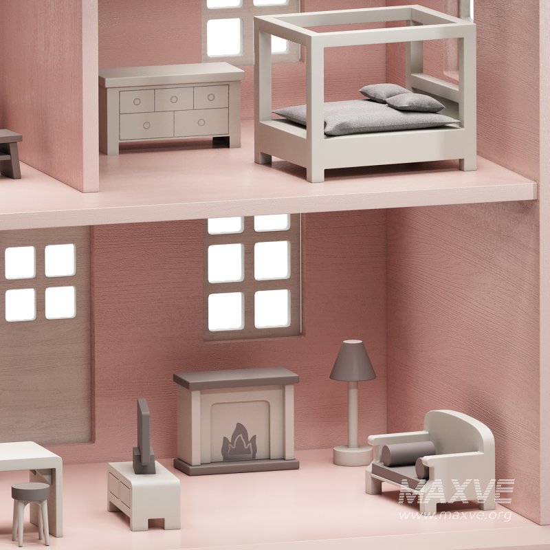 Pottery Barn Kids Sherwood Dollhouse and Accessory Set Toy - Image 2