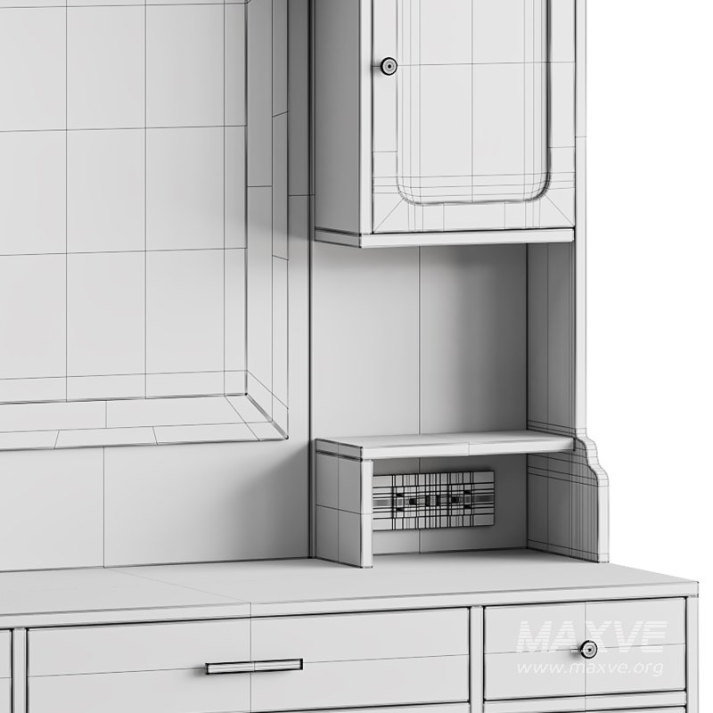 Vanity Desk with LED Lighted Mirror - Image 14