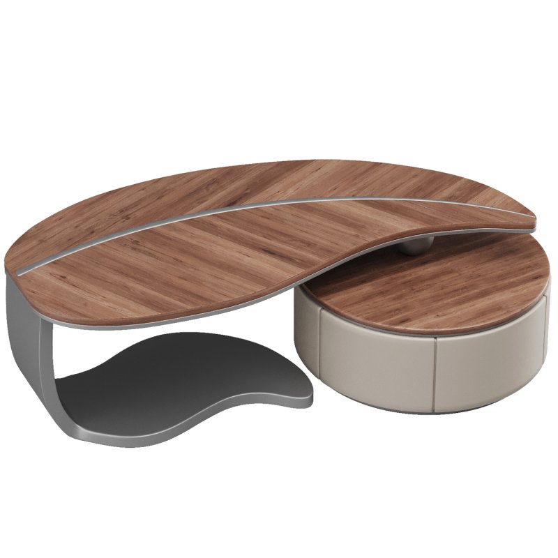 Light leaf shape coffee table - Image 2