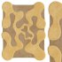 Beige & Yellow Small Oops Rug - Thumbnail 3