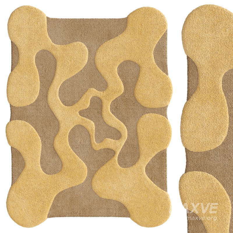 Beige & Yellow Small Oops Rug - Image 3