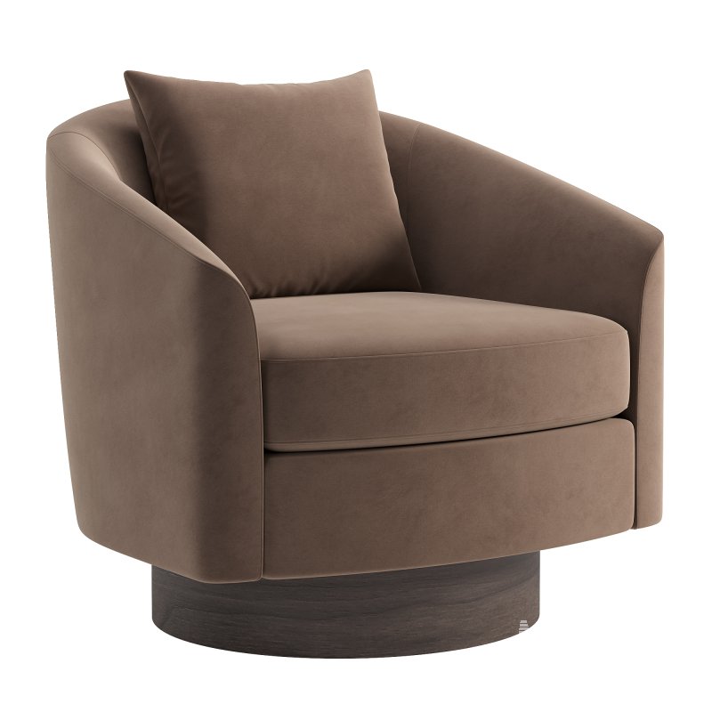 Camino Upholstered Swivel Lounge Chair - Image 1