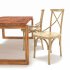 ODGER Table and 6 Teak Cross Back Dining Chair - Thumbnail 4