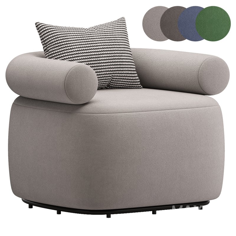 Huggy Swivel Armchair Malibu - Image 1