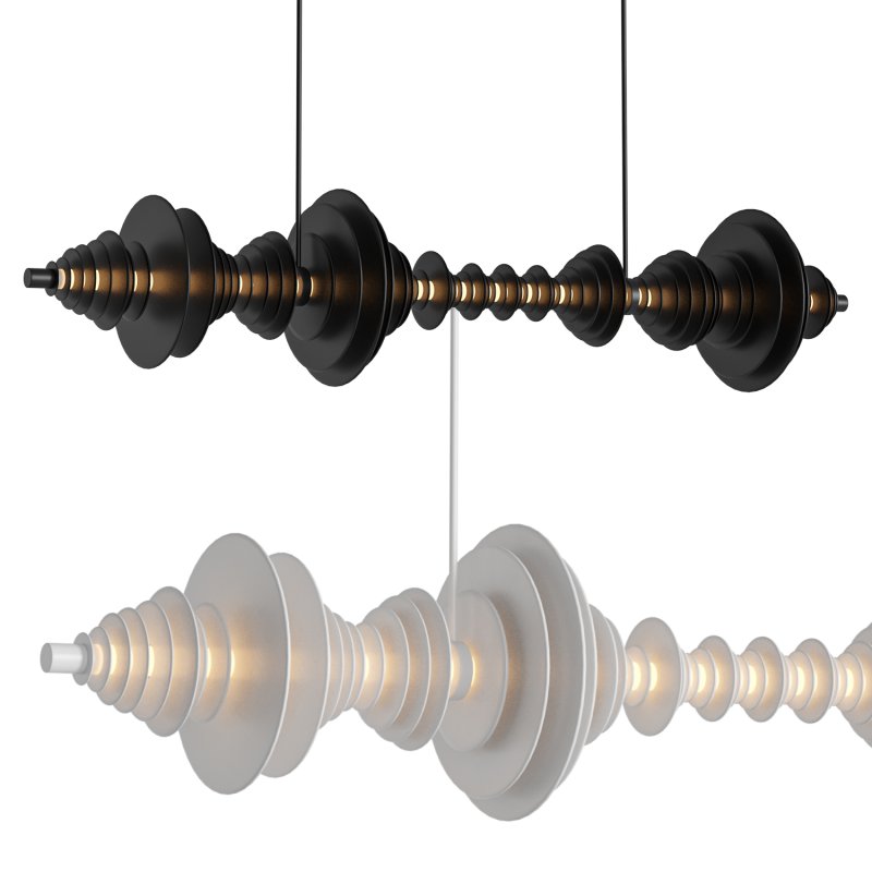 Gravity Ripples Metal Chandelier by HOLLY HUNT - Image 4
