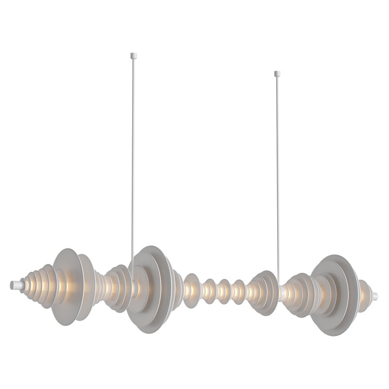 Gravity Ripples Metal Chandelier by HOLLY HUNT - Image 3