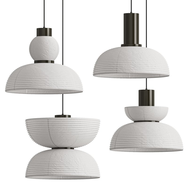 Japanese Silk Pendant Lamp - Image 6