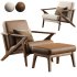 Andrea Accent Chair and Ottoman Set - Thumbnail 2
