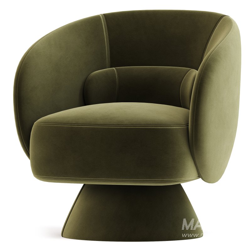 Saboor Upholstered Swivel Barrel Chair - Image 2