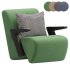 Modern Upholstered Lounge Chair - Thumbnail 1