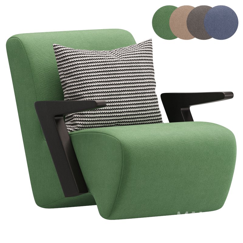 Modern Upholstered Lounge Chair - Image 1