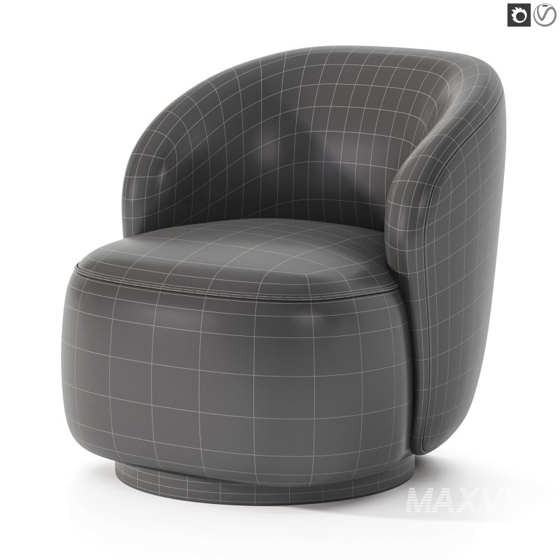 Sienna Fabric Swivel Armchair - Image 4