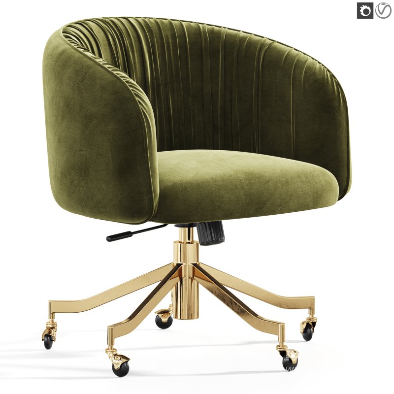 Saroy Ivory Upholstered Office Chair - Image 5