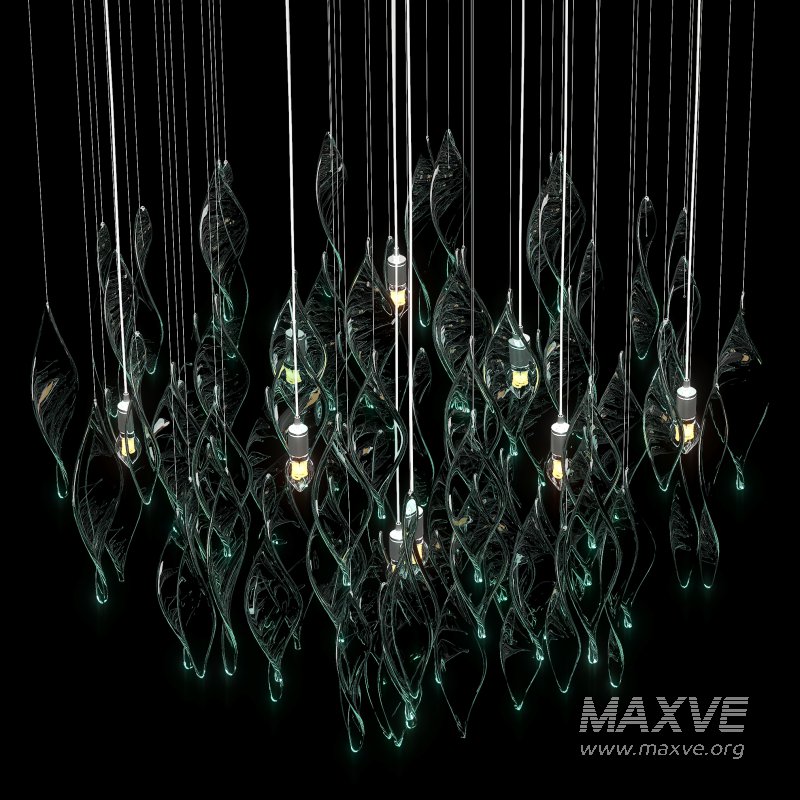 GG Bract Glass Chandelier - Image 5