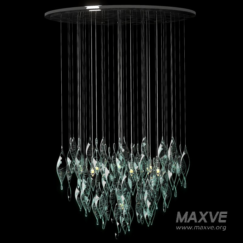 GG Bract Glass Chandelier - Image 4