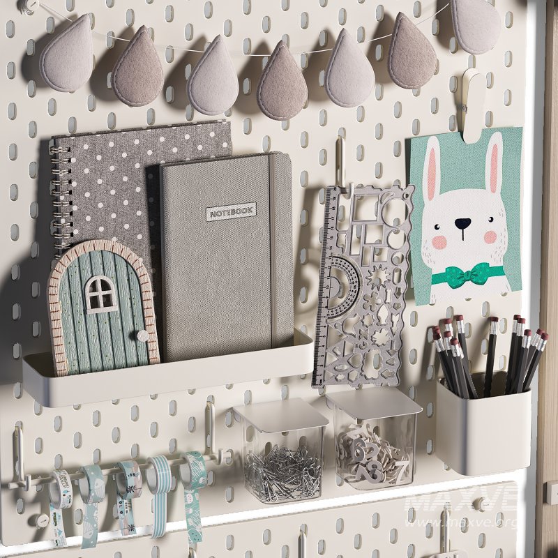Ikea SKADIS Pegboard , Toy and Decoration for Teenagers and Kids 13 - Image 3