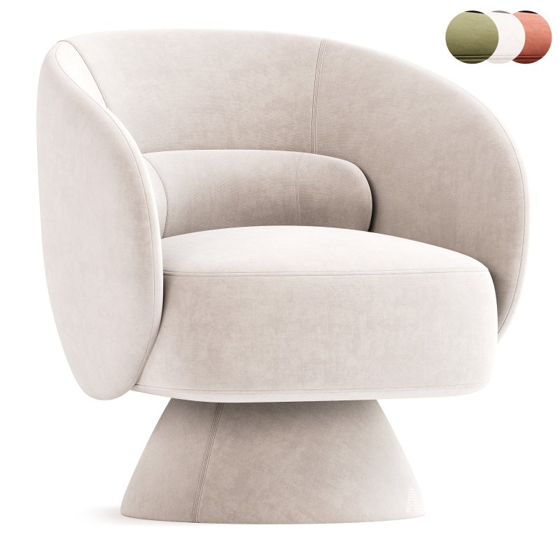 Saboor Upholstered Swivel Barrel Chair - Image 4