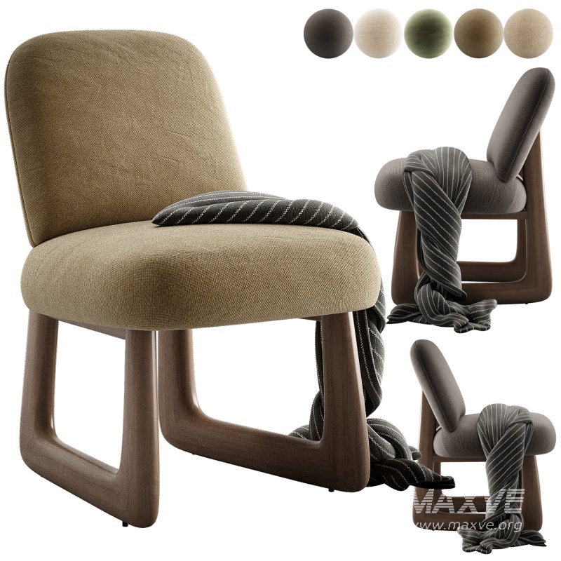 Pula Warm White Boucle Dining Chair - Image 1