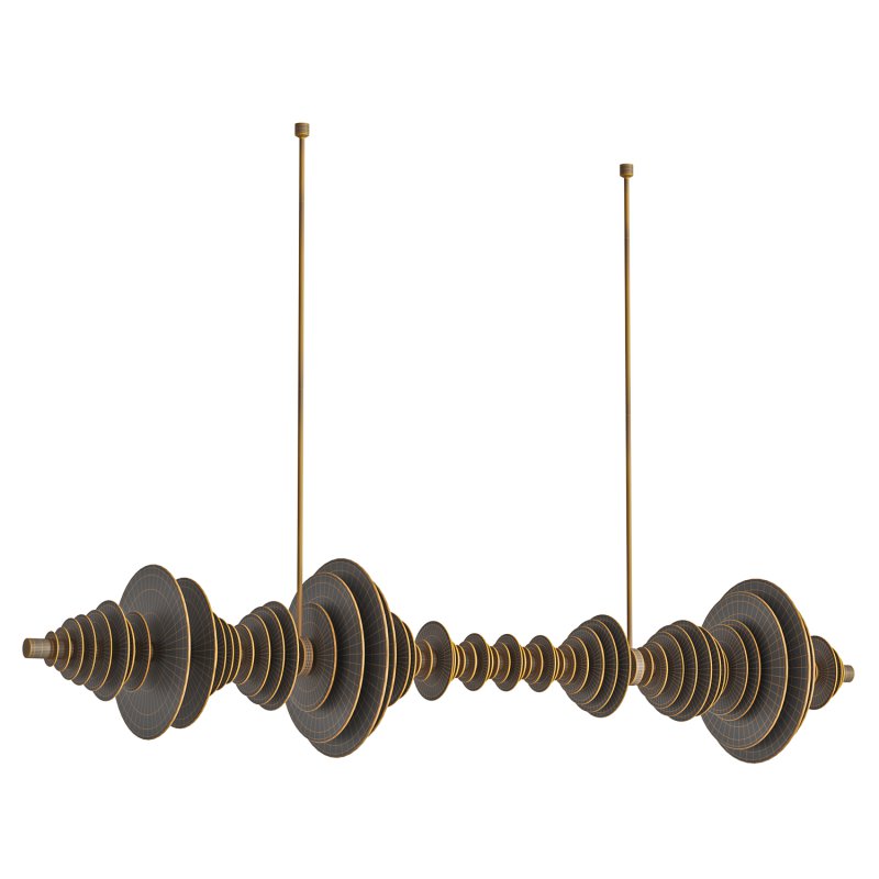 Gravity Ripples Metal Chandelier by HOLLY HUNT - Image 2