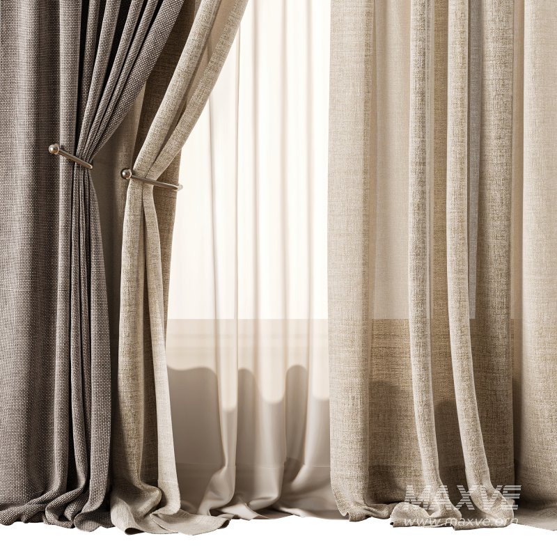Linen and Sheer Curtain Set 69 - Image 2
