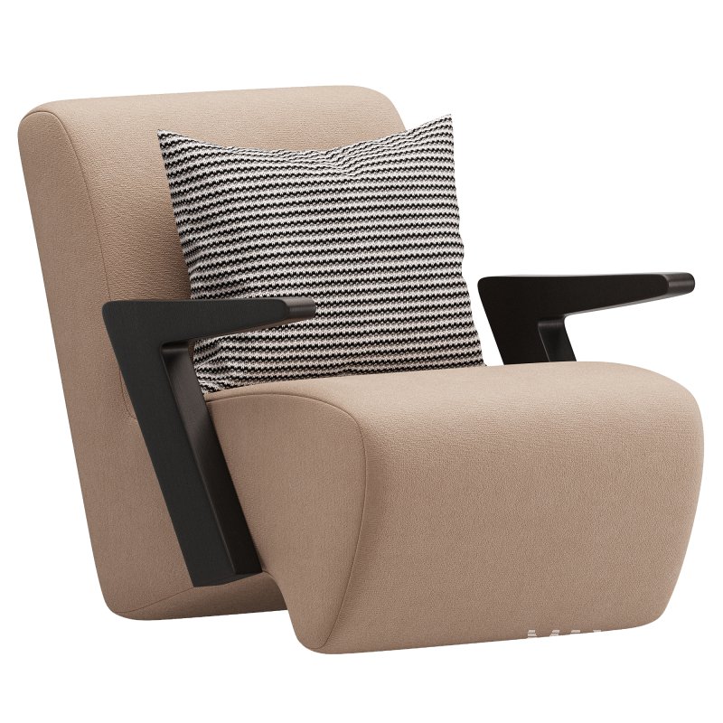 Modern Upholstered Lounge Chair - Image 2