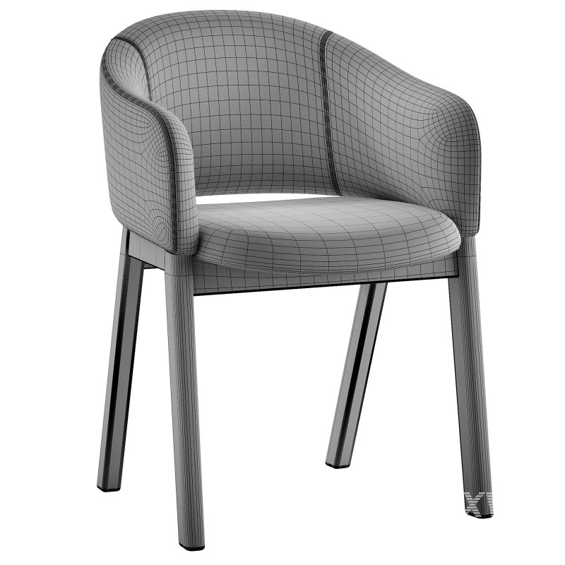 Isa Fabric Dining Arm Chair - Image 6