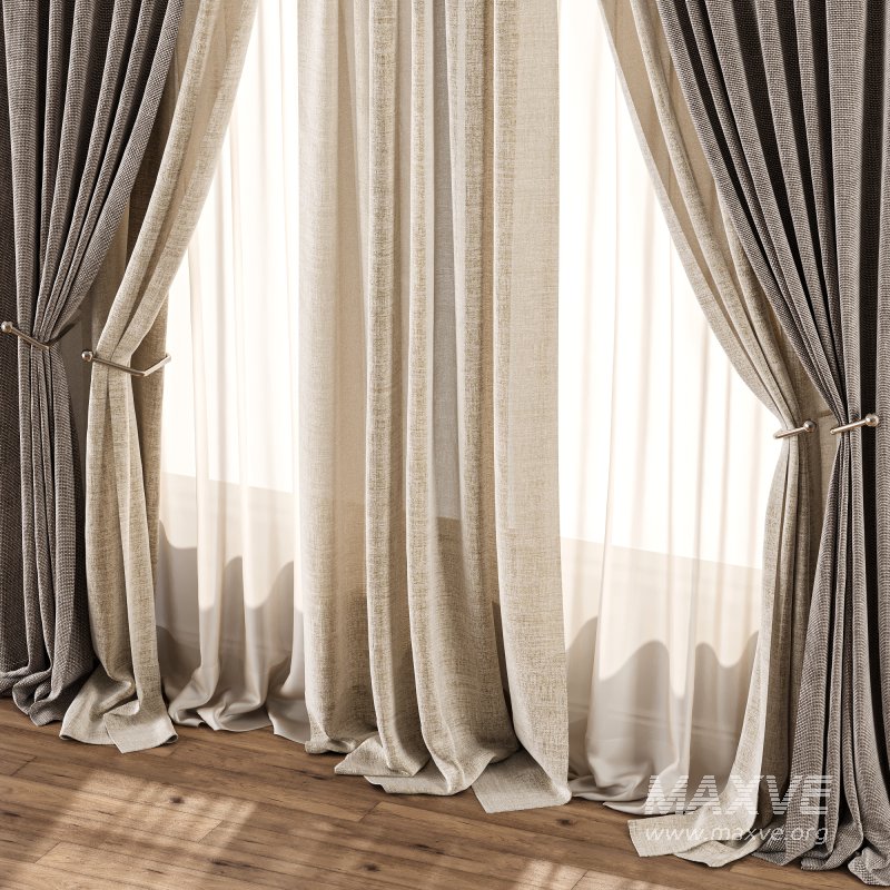 Linen and Sheer Curtain Set 69 - Image 7