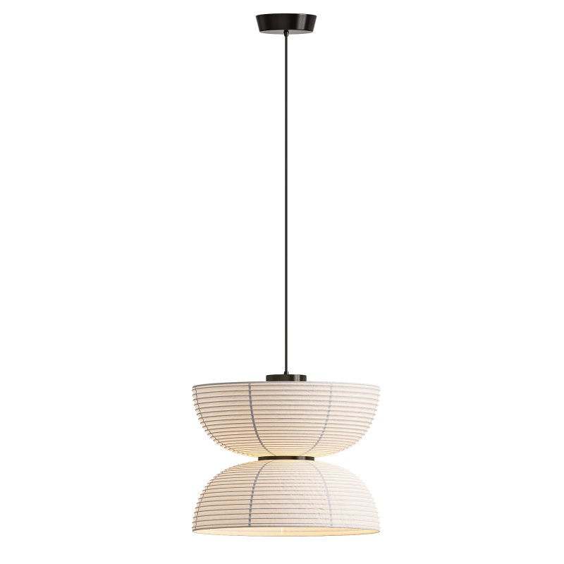 Japanese Silk Pendant Lamp - Image 4