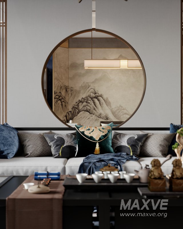 chinese living room dining room office room - Image 7